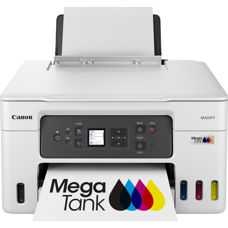 Canon MAXIFY GX3050 MegaTank 3-in-1 Tintenstrahl-Multifunktionssystem mit nachfüllbaren Tintentanks und WLAN Produkt Vorderansicht