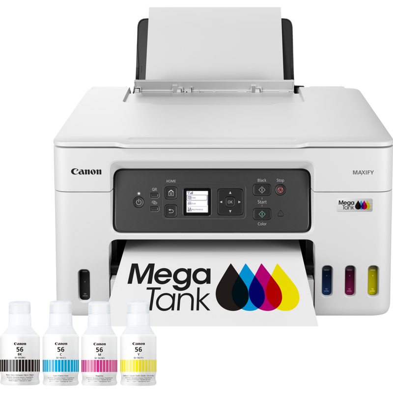 Canon MAXIFY GX3050 MegaTank 3-in-1 Tintenstrahl-Multifunktionssystem mit nachfüllbaren Tintentanks und WLAN Produkt Vorderansicht