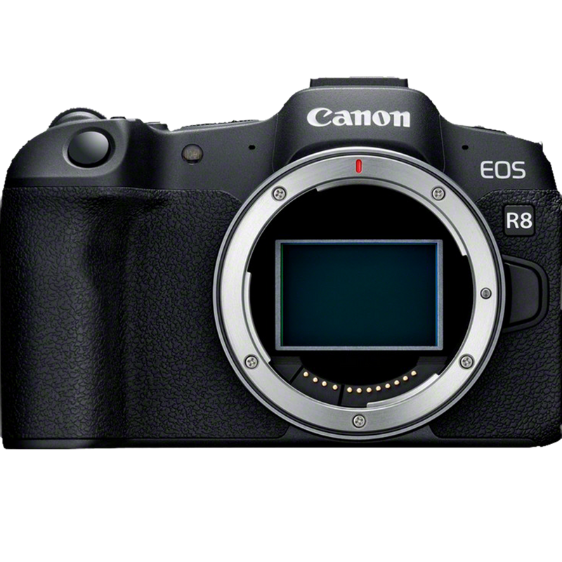 Canon EOS R8 spiegellose Kamera Gehäuse Produkt Ansicht von vorn