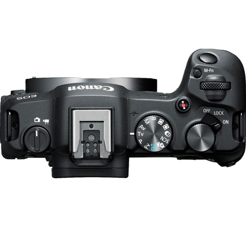 Canon EOS R8 spiegellose Kamera Gehäuse Produkt Ansicht von oben