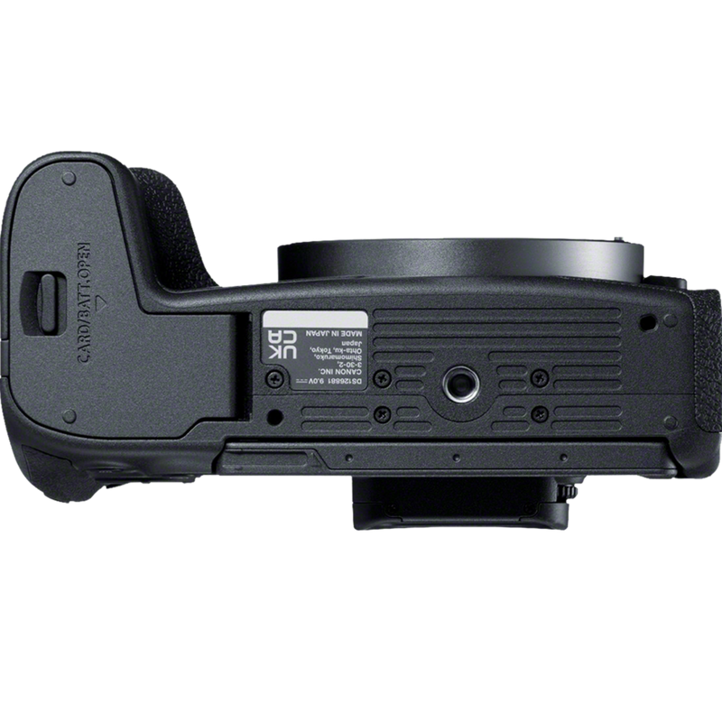 Canon EOS R8 spiegellose Kamera Gehäuse Produkt Ansicht von unten