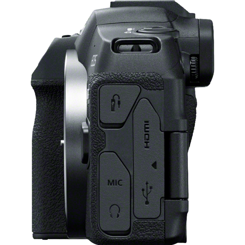 Canon EOS R8 spiegellose Kamera + Ersatzakku Produkt Ansicht von links
