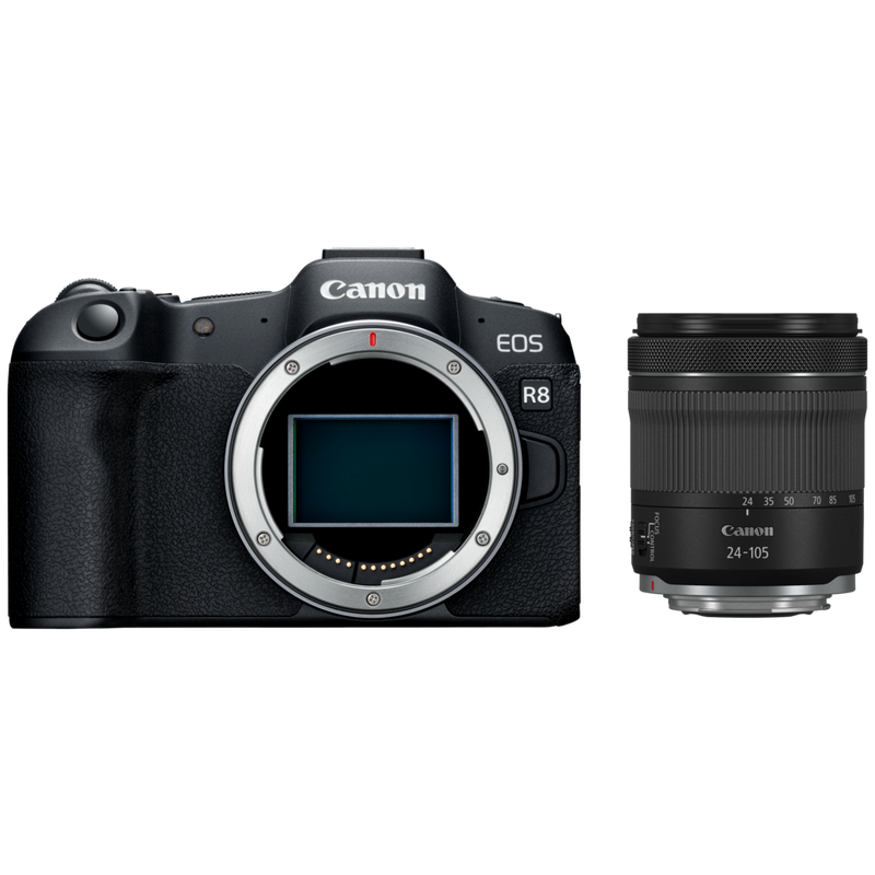 Canon EOS R8 Mirrorless Camera + RF 24-105mm F4-7.1 IS STM Lens Product Camera and Lens