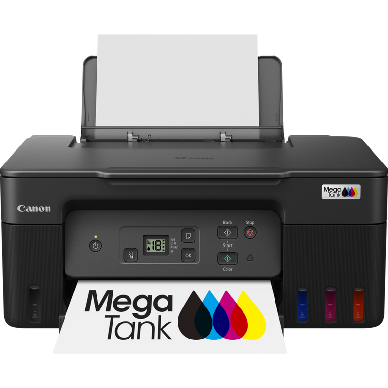 Canon PIXMA G2570 3-in-1 MegaTank Farbdrucker mit nachfüllbaren Tintenbehältern Produkt Vorderansicht