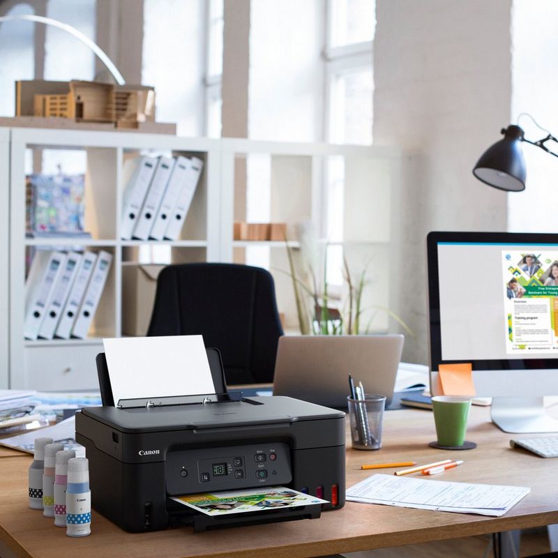 Canon PIXMA G2570 3-in-1 MegaTank Farbdrucker mit nachfüllbaren Tintenbehältern Patrone wird ausgetauscht