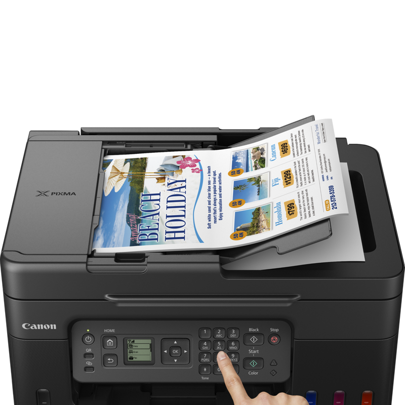 Canon PIXMA G4570 MegaTank Farb-Tintenstrahl-Multifunktionssystem mit WLAN und nachfüllbaren Tinten Mehrfachdruck von Dokumenten