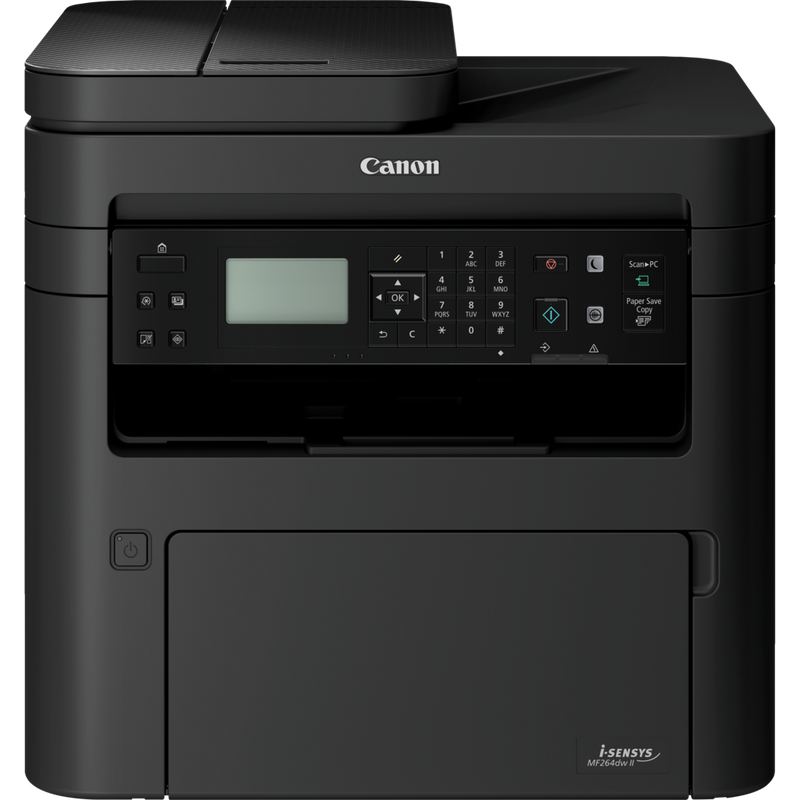 Canon i-SENSYS MF267dw II Schwarzweiß-Laser-Multifunktionssystem mit WLAN Vorderansicht