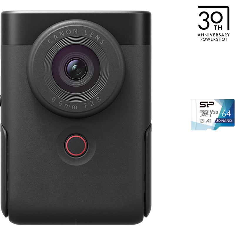 PowerShot-V10 Produkt mit Speicherkarte