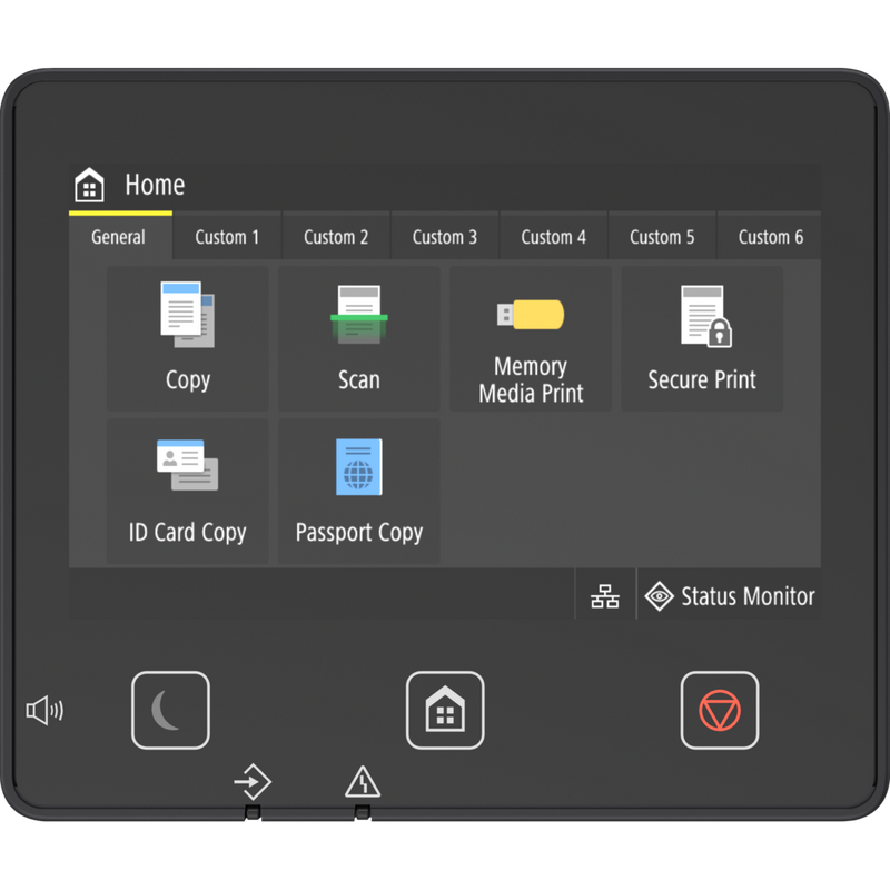 Vorderansicht Druckertouchscreen