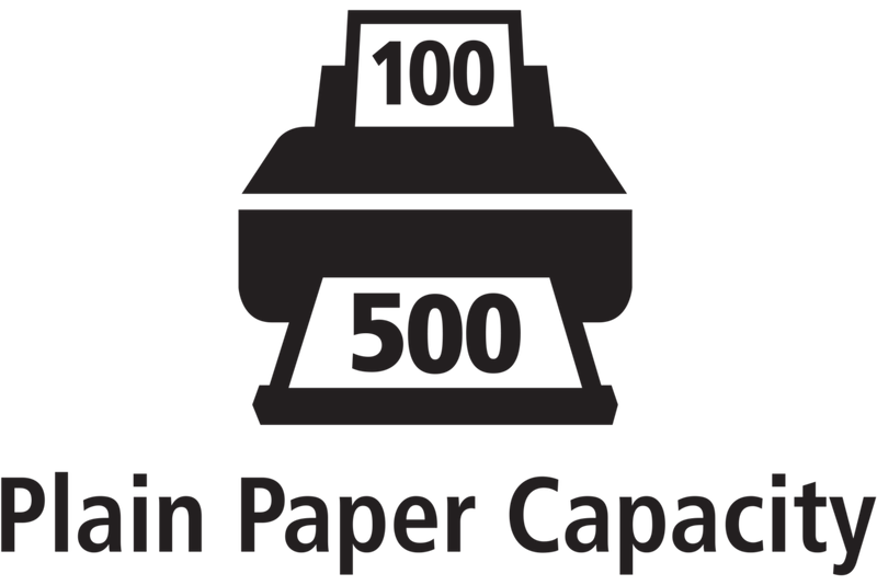 600-sheet plain paper capacity