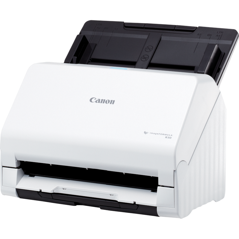 Canon imageFORMULA R30 Document Scanner Product Front right angled view