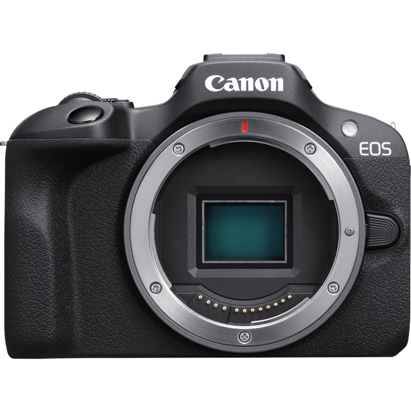 Canon EOS R100 spiegelloses Kamera Produkt Vorderansicht