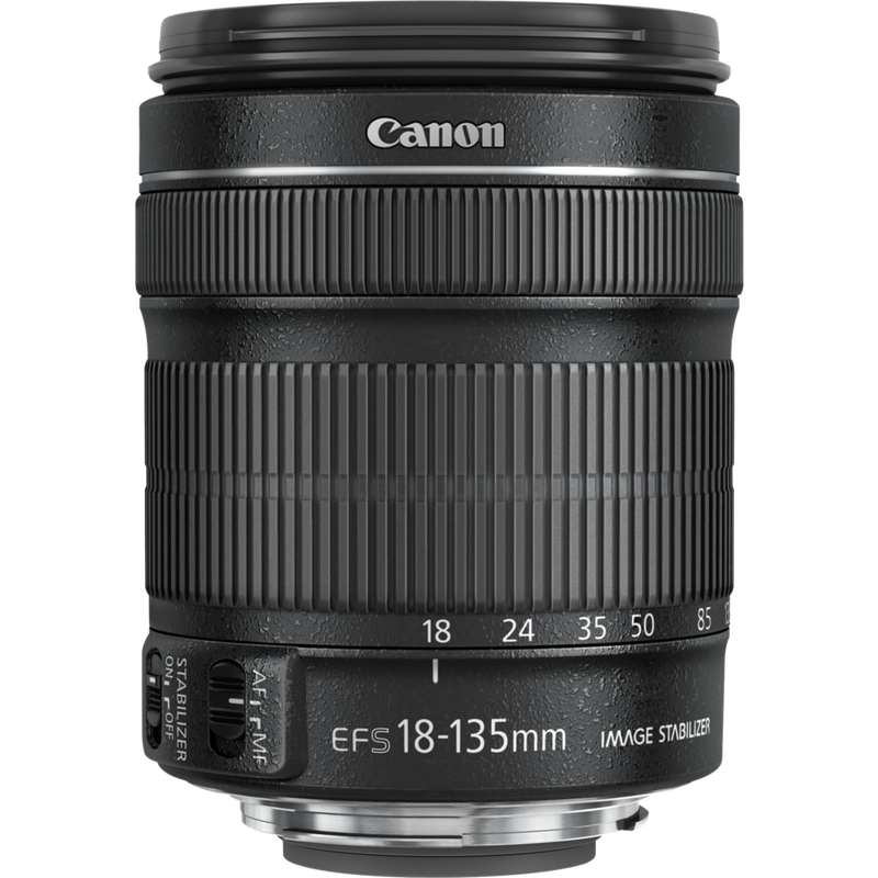 Canon EOS 2000D + EF-S 18-135mm Objektiv Produkt Vorderansicht