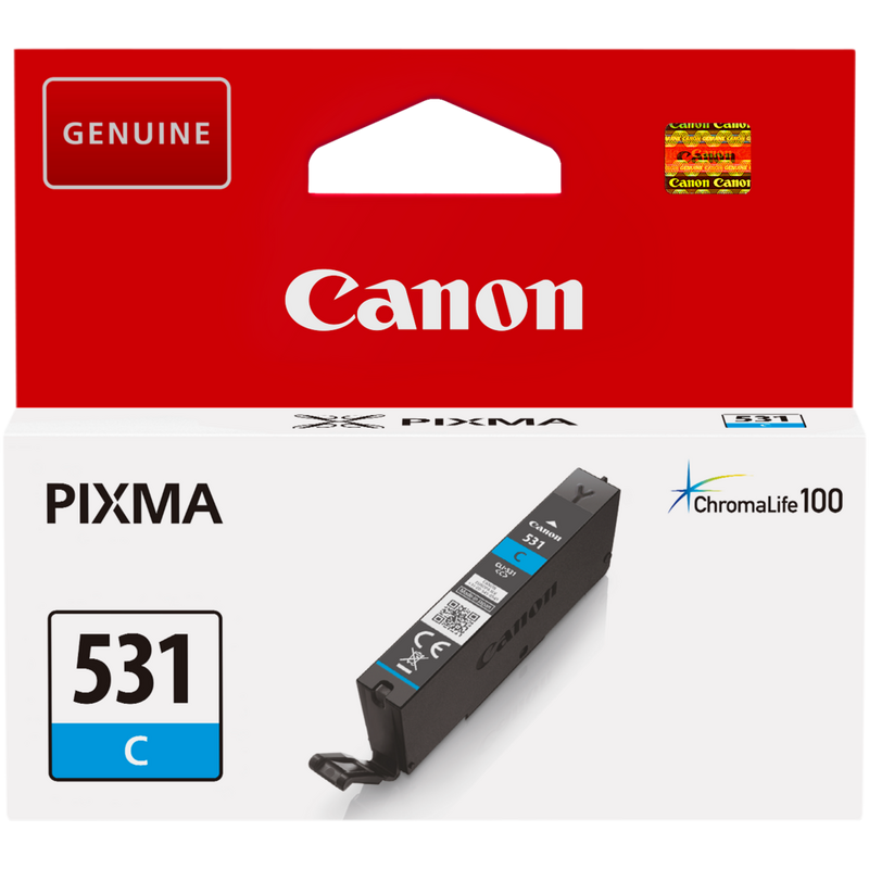 Canon CLI-531C Cyan Ink Cartridge Product Front view