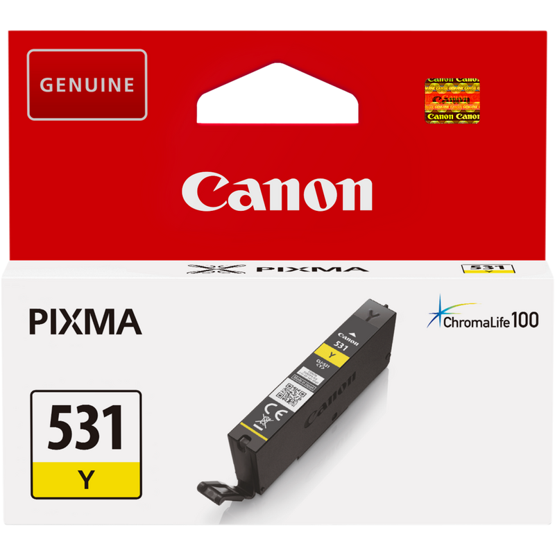 Canon CLI-531Y Yellow Ink Cartridge Product Front view