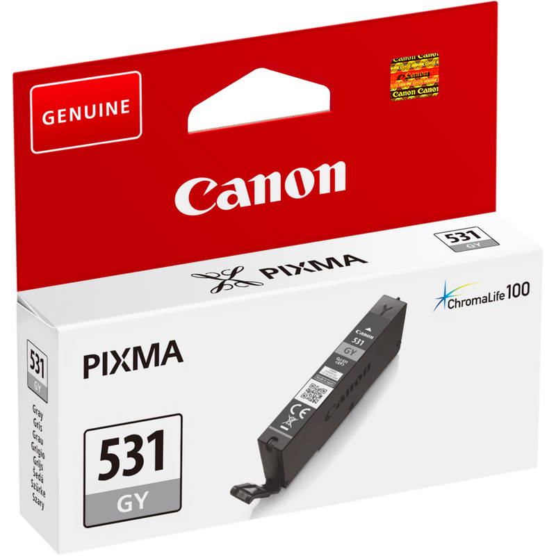 Canon CLI-531GY Grey Ink Cartridge Product Front angled view