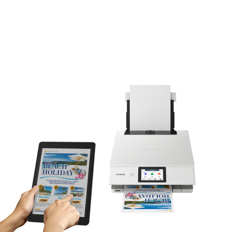 Kabelloses Drucken eines Dokuments via Tablet