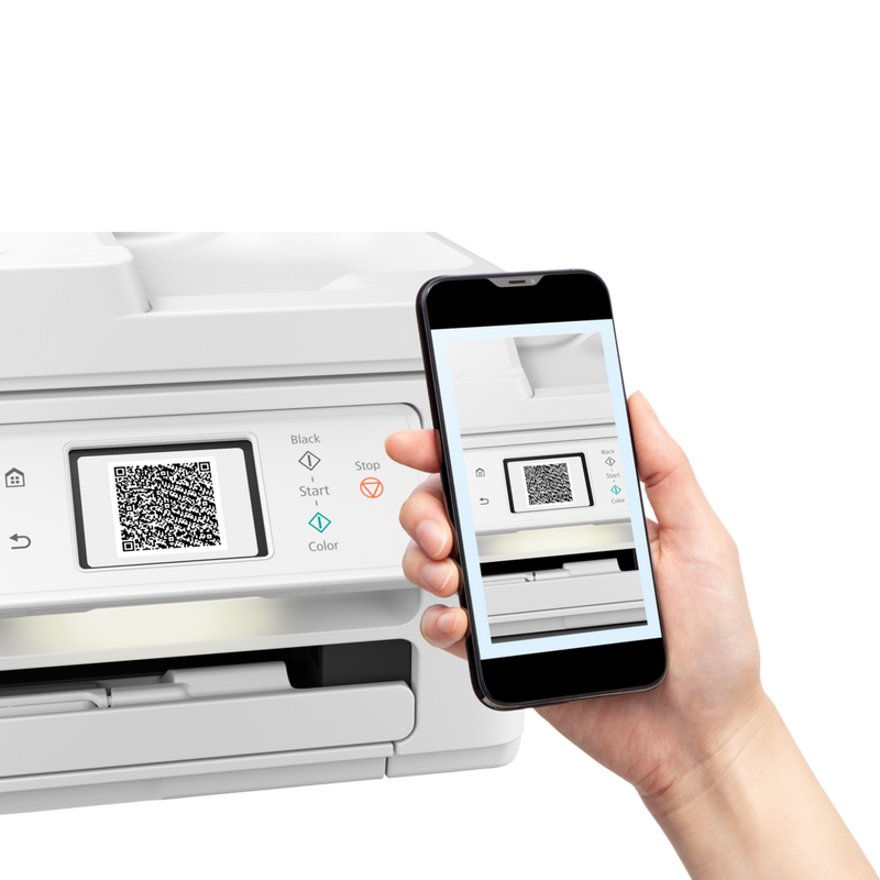 Canon PIXMA TS7750i Wireless Colour 3-in-1 Inkjet Photo Printer QR code scan using smartphone