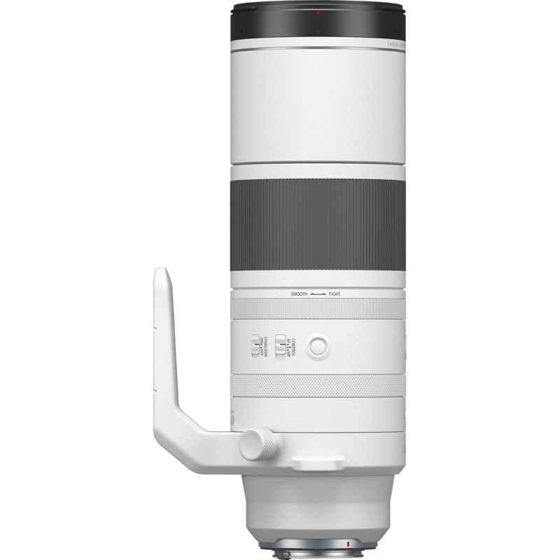 Canon RF 200-800mm F6.3-9 IS USM Objektiv Produkt: Vorderansicht mit Ständer