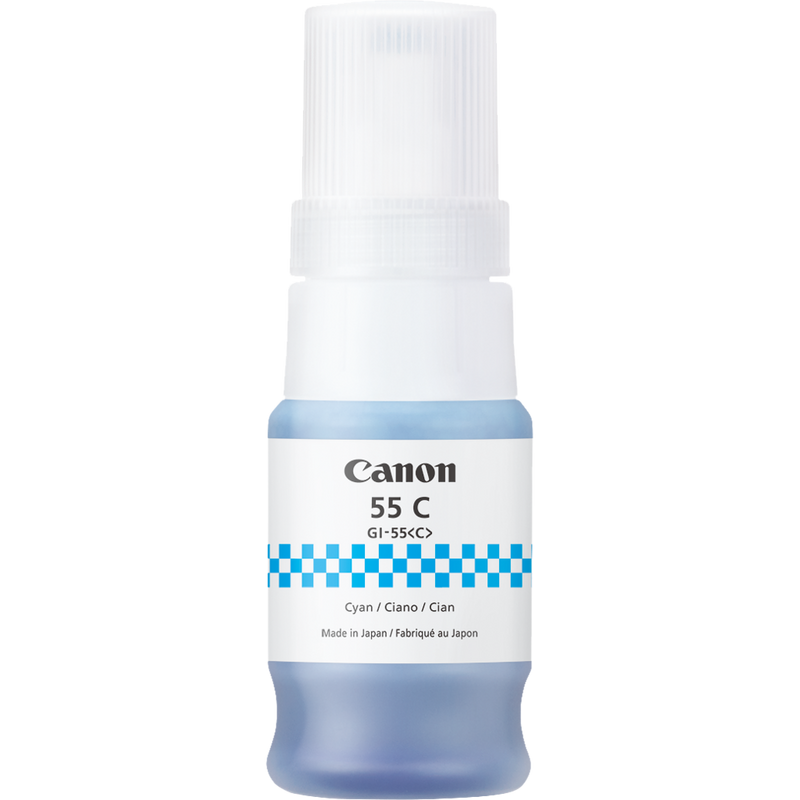 Canon GI-55C Cyan Ink Bottle Product Front view