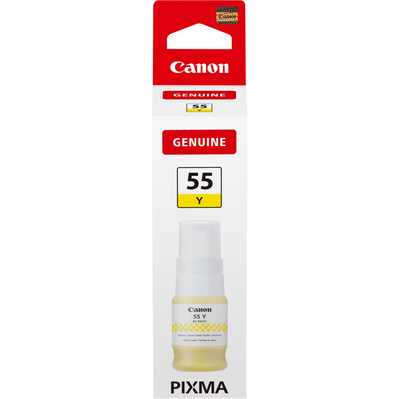 Canon GI-55Y Yellow Ink Bottle Product Package front view