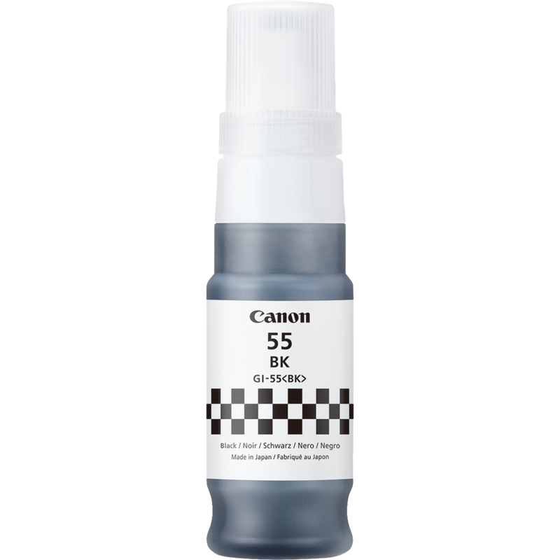 Canon GI-55BK Black Ink Bottle Product Front view