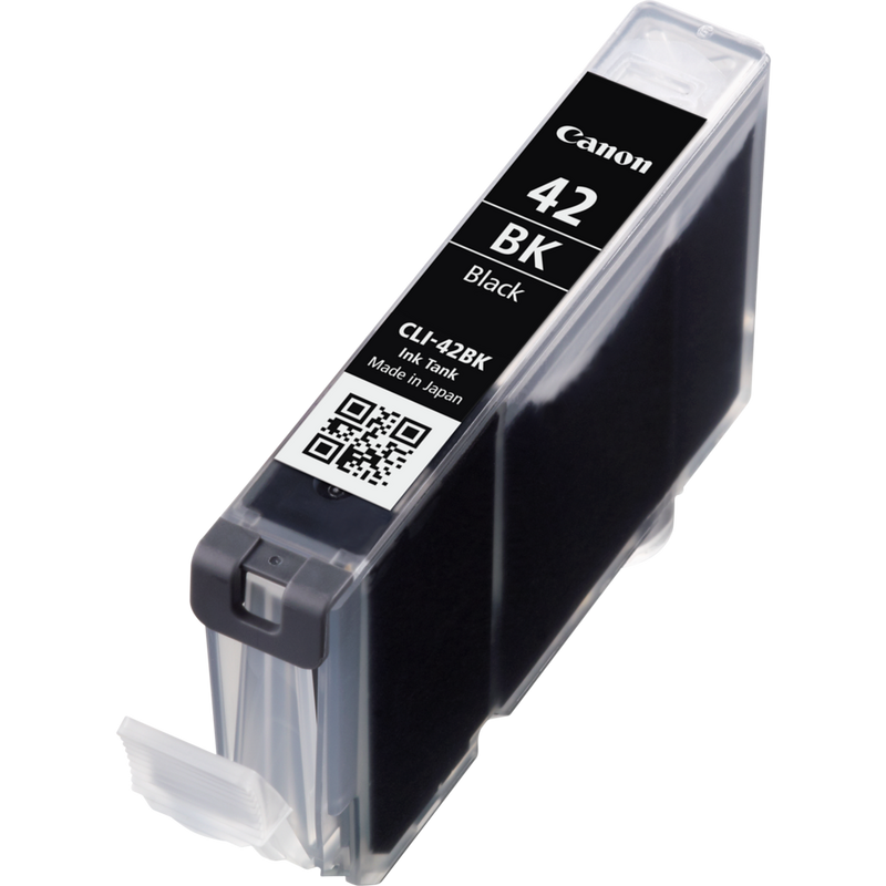 Canon CLI-42BK Tinte Schwarz Produkt Ansicht der Patrone von rechts