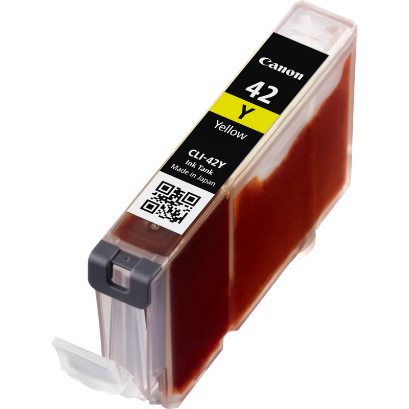 Canon CLI-42Y – keltainen mustekasetti Tuote Kasetti, näkymä oikealta