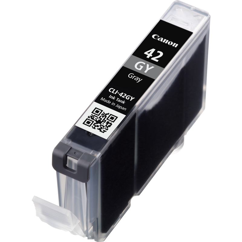 Canon CLI-42GY Tinte Grau Produkt Ansicht der Patrone von rechts