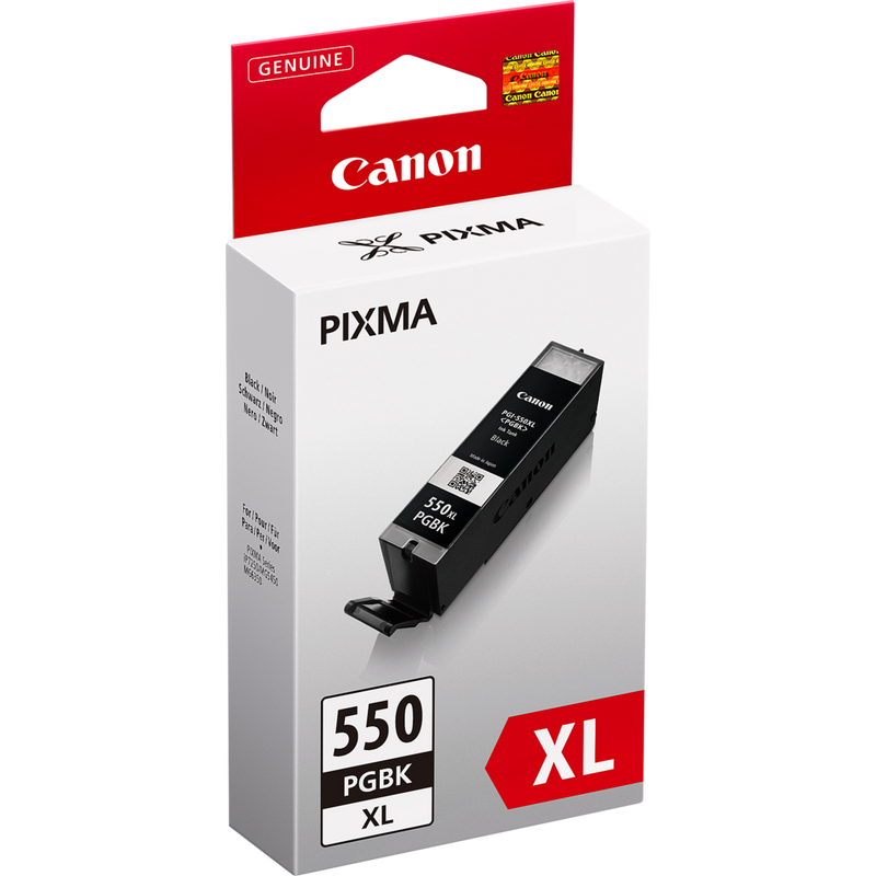 Canon PGI-550PGBK XL Tinte Pigment-Schwarz mit hoher Reichweite Produkt Ansicht von links