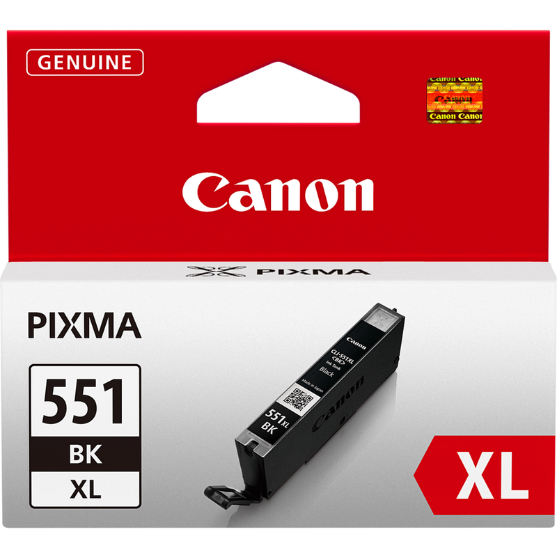 Canon CLI-551XL Tinte Schwarz mit hoher Reichweite Produkt Vorderansicht