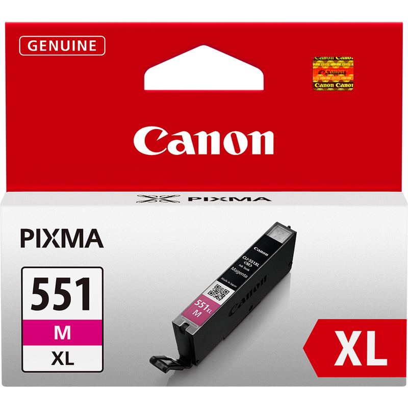 Canon CLI-551XL Tinte Magenta mit hoher Reichweite Produkt Vorderansicht