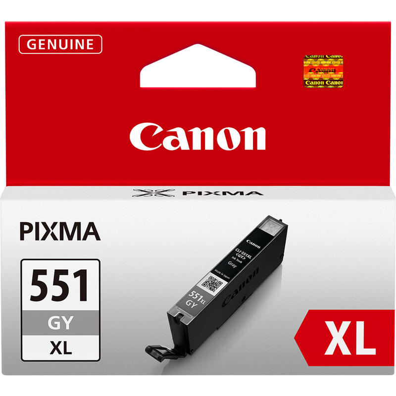 Canon CLI-551XL Tinte Grau mit hoher Reichweite Produkt Vorderansicht