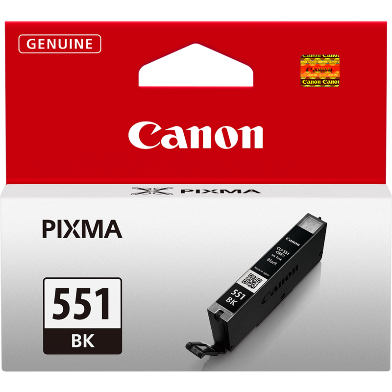 Canon CLI-551BK Tinte Schwarz Produkt Vorderansicht