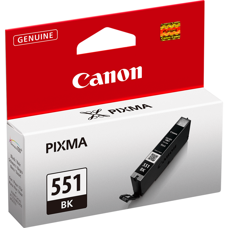 Canon CLI-551BK Tinte Schwarz Produkt Ansicht von links