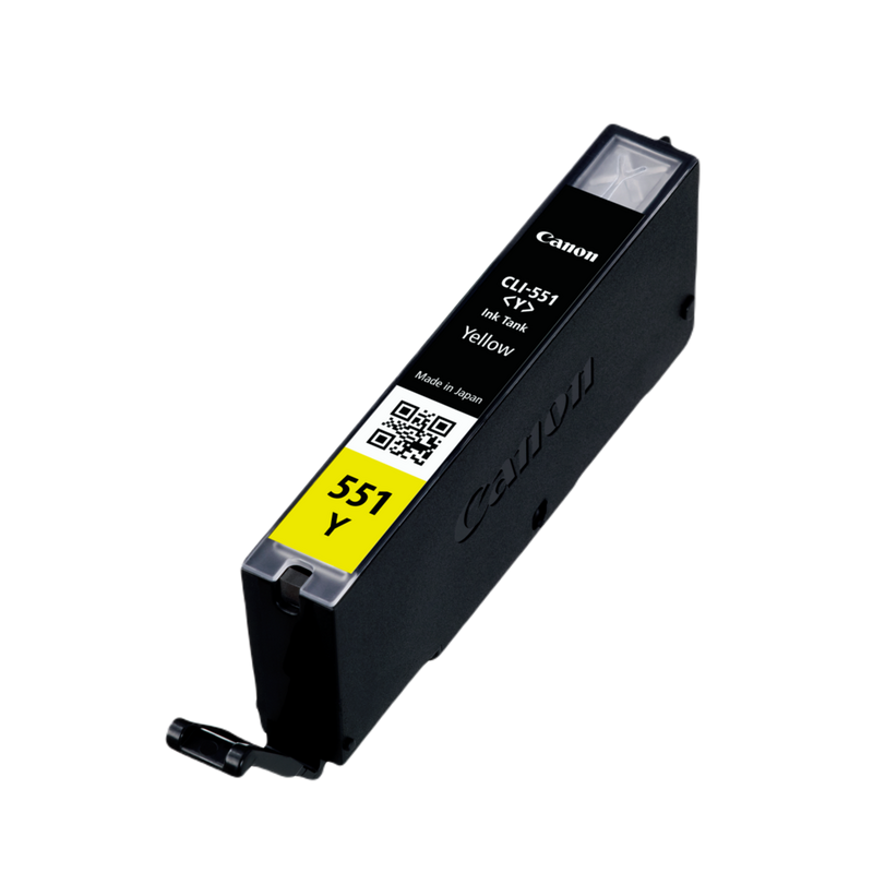 Canon CLI-551 BK/C/M/Y Ink Cartridge Multipack Product Front view of yellow ink cartridge without the box
