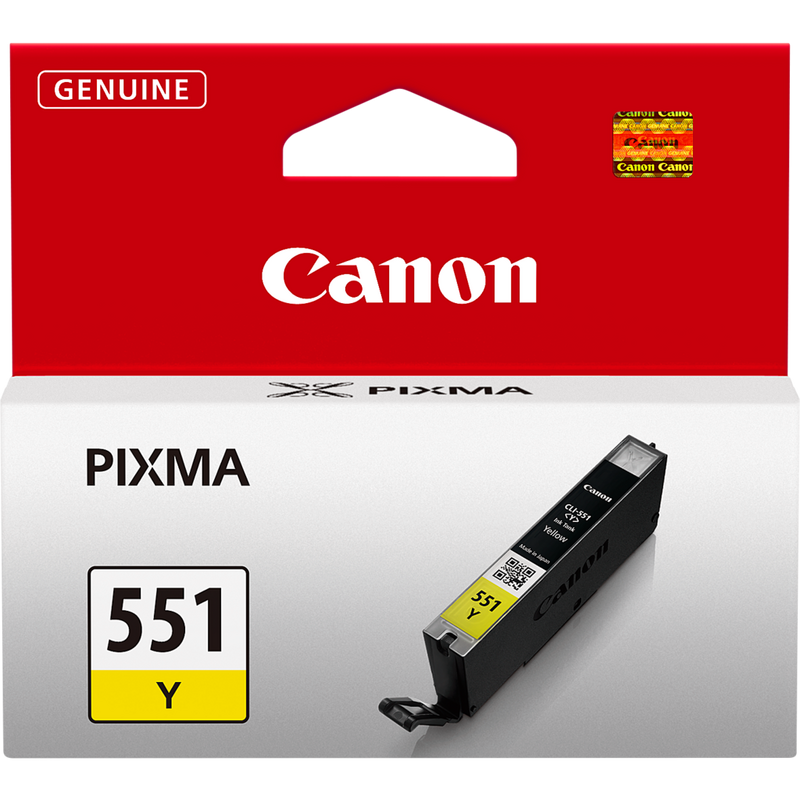 Canon CLI-551Y Tinte Gelb Produkt Vorderansicht