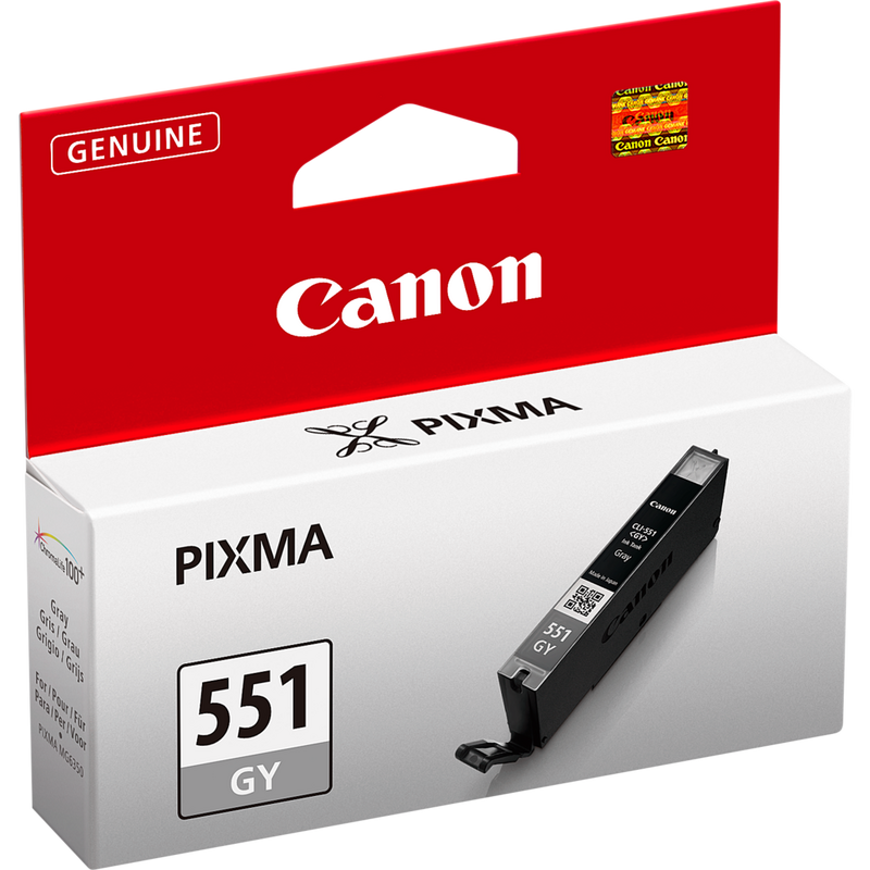 Canon CLI-551GY Tinte Grau Produkt Ansicht von links