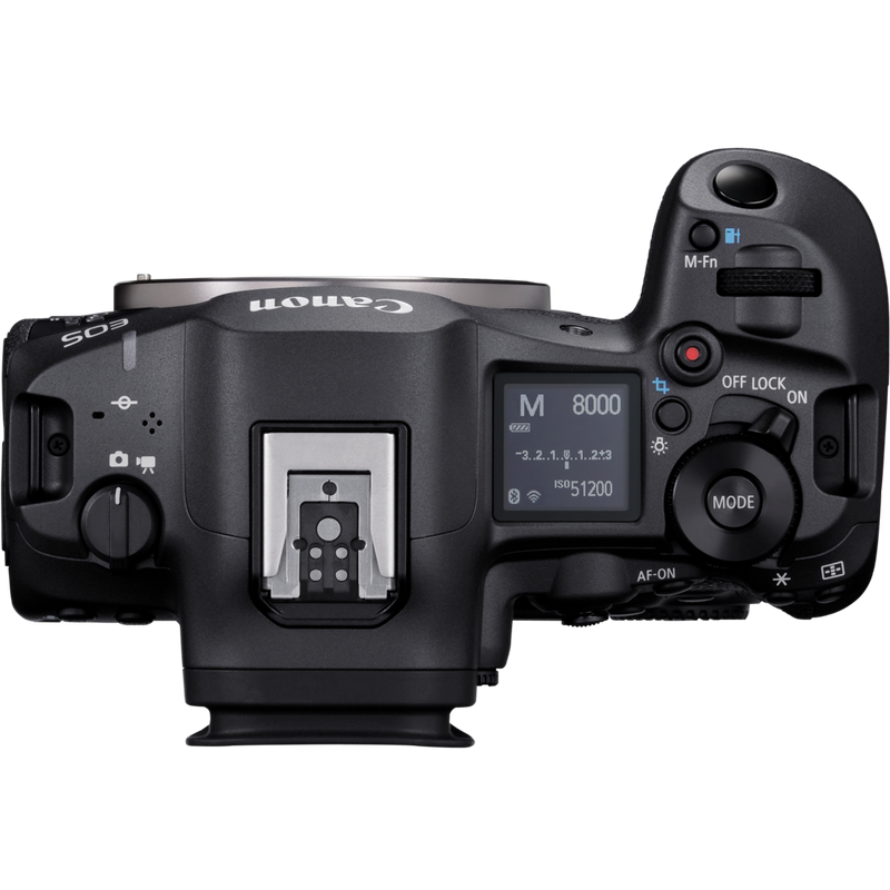 Canon EOS R5 Mark II spiegelloses Kameragehäuse Produkt Ansicht von oben