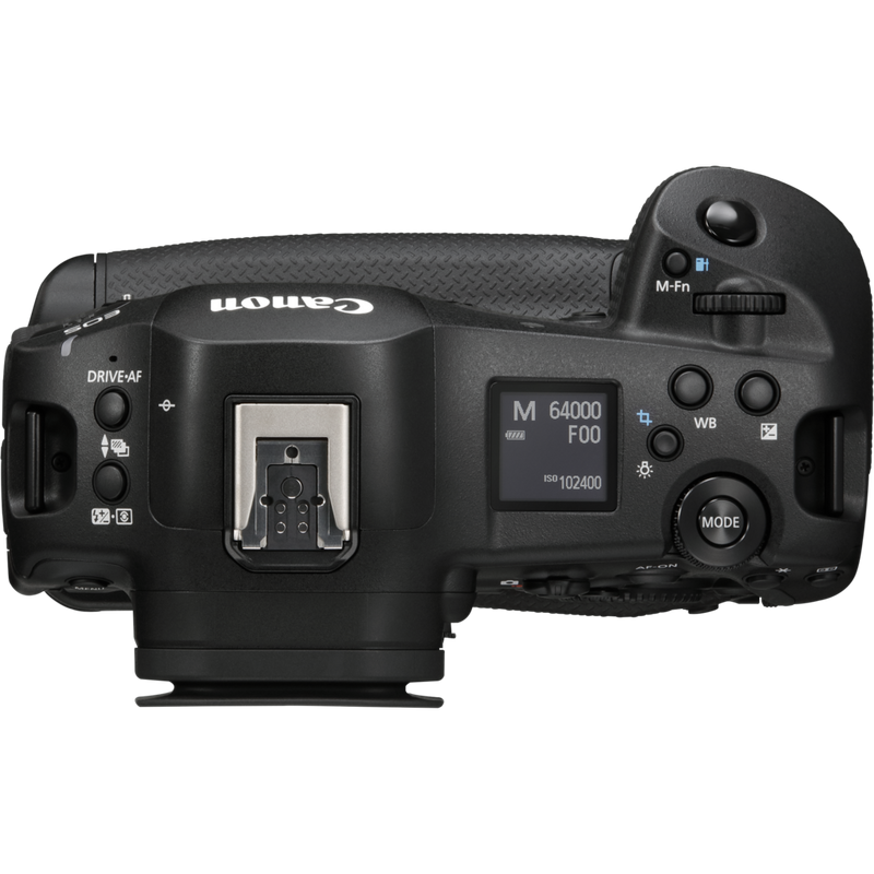 Canon EOS R1 spiegelloses Kameragehäuse Produkt Ansicht von oben