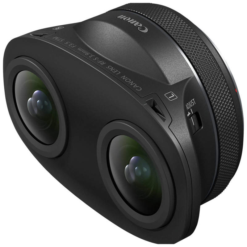 Canon RF-S 3.9mm F3.5 STM DUAL FISHEYE-Objektiv Produkt Ansicht von oben links