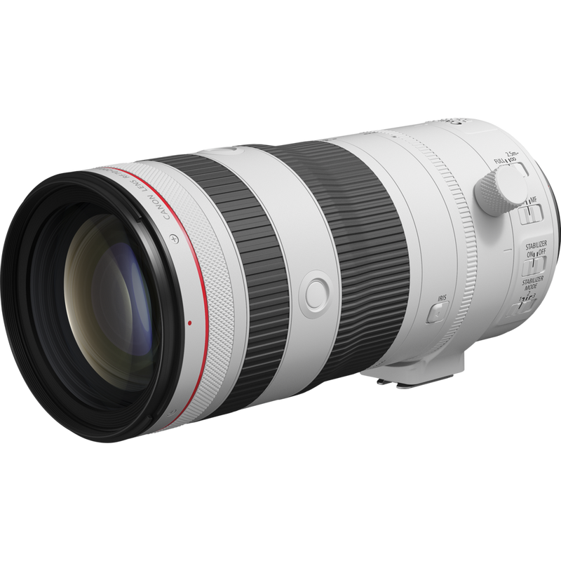 Canon RF 70-200mm F2.8L IS USM Z Objektiv, weiß Produkt Schräge Ansicht