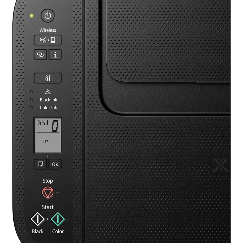 Canon PIXMA TS3750i WLAN-Farb-Multifunktionssystem Fotodrucker, Schwarz Produkt Ansicht des Produkts von oben, die Funktionen zeigt