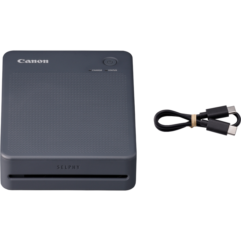 Canon SELPHY QX20 mobiler WLAN-Farbfotodrucker, Dunkelgrau Produkt Produkt mit USB-Kabel