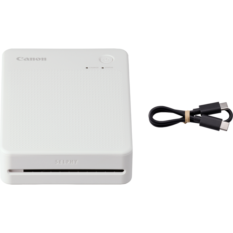 Canon SELPHY QX20 mobiler WLAN-Farbfotodrucker, Sandweiß Produkt Produkt mit USB-Kabel