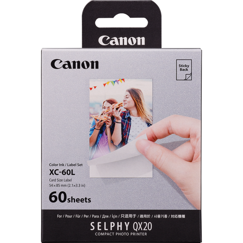 Canon XC-60L Tinte/Papier Set, 54 x 85mm, 60Drucke Produkt Vorderansicht