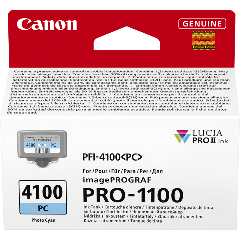 Canon PFI-4100PC Produkt Vorderansicht der Verpackung