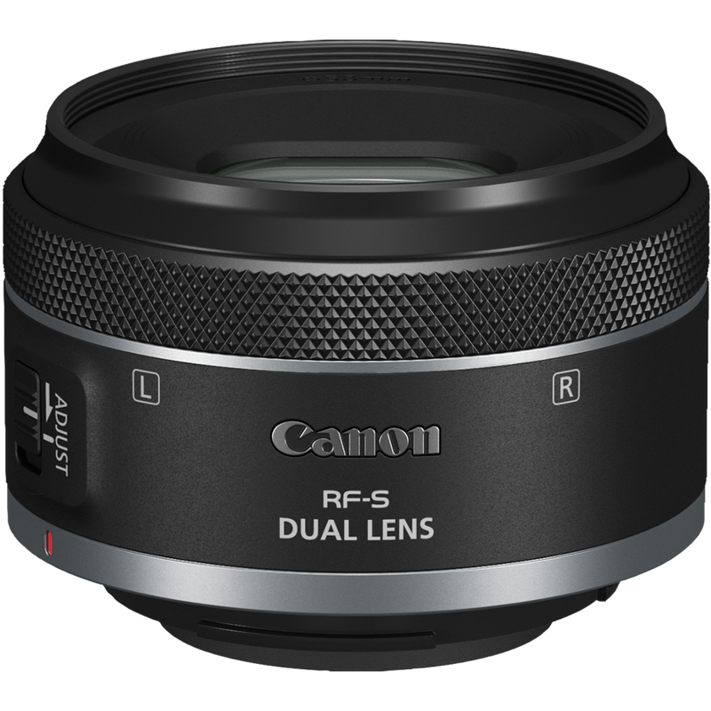 Canon RF-S 7.8mm F4 STM DUAL Lens Produkt Vertikale Ansicht von oben