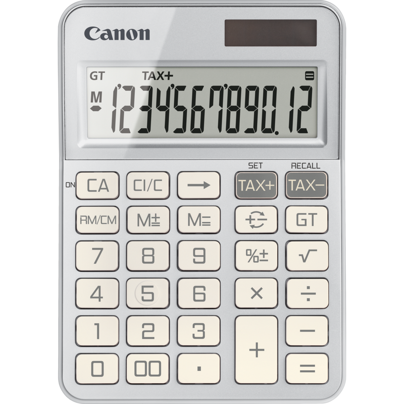 Canon KS-125KB Taschenrechner – Silber Produkt Vorderansicht