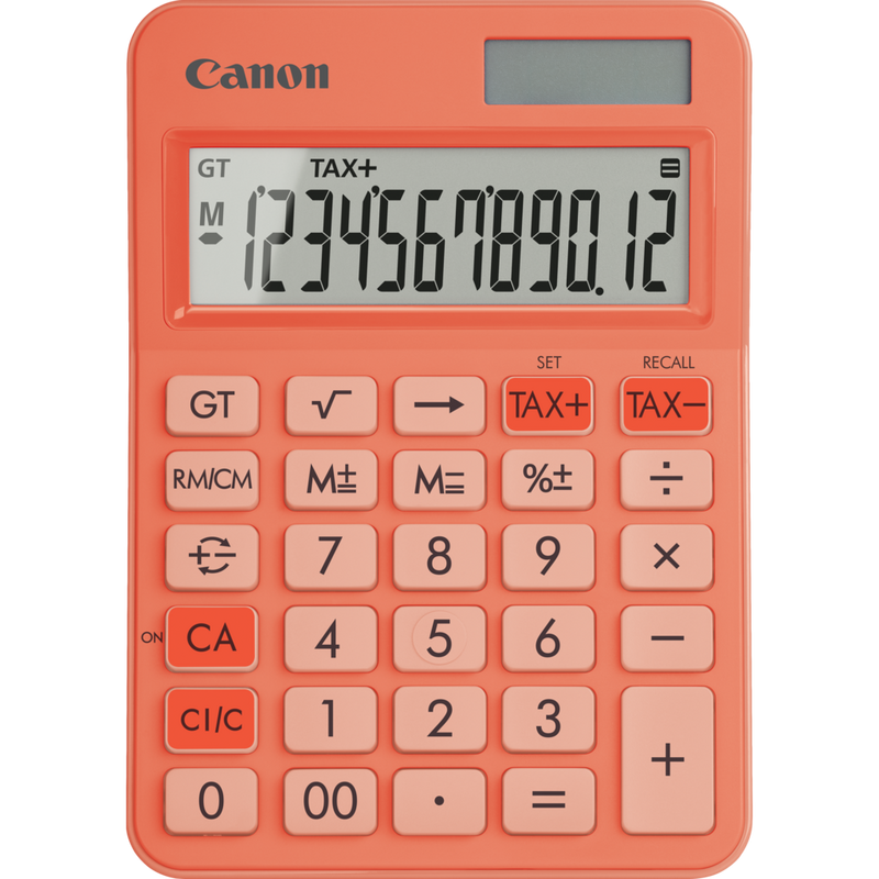 Canon LS-125KB Taschenrechner – Orange Produkt Vorderansicht
